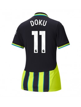 Billige Manchester City Jeremy Doku #11 Bortedrakt Dame 2024-25 Kortermet